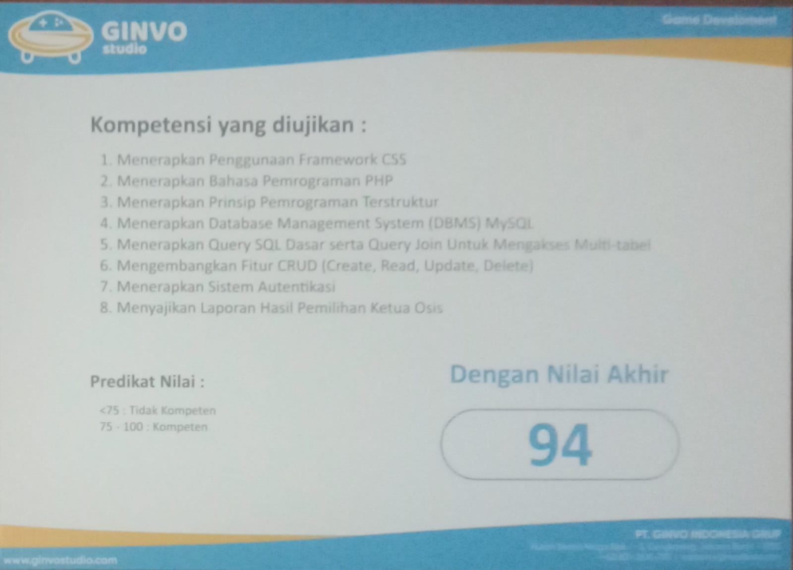 Sertifikat 2 Belakang